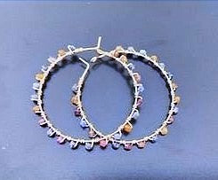 Mini Sapphire Hoop Earrings