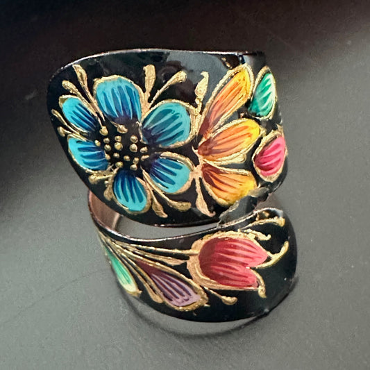 Adjustable Hand Painted Ring