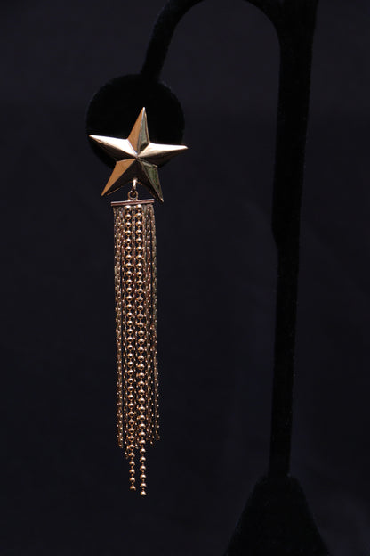 18K Gold Plated Star Dangle Earrings